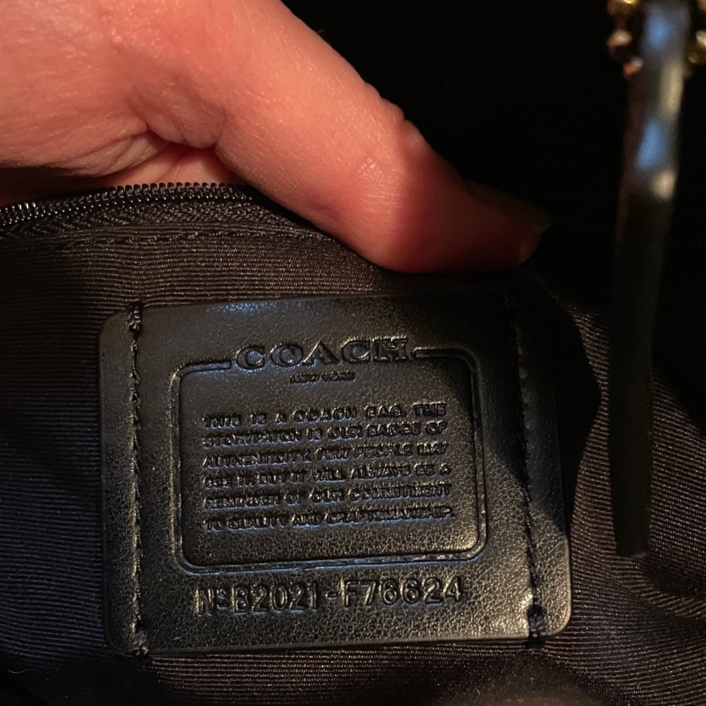 Coach Midnight Black Leather Backpack - Picture 5 of 6